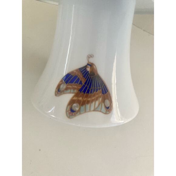 80's VTG Seymour Mann Art Nouveau Moth Lady Cake Stand Ceramic Butterfly - Picture 4 of 7